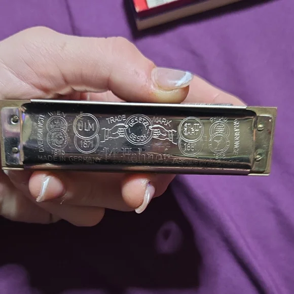 Hohner Marine Band German 1896 Harmonica with Case And Original Inserts NWOT - Picture 8 of 8